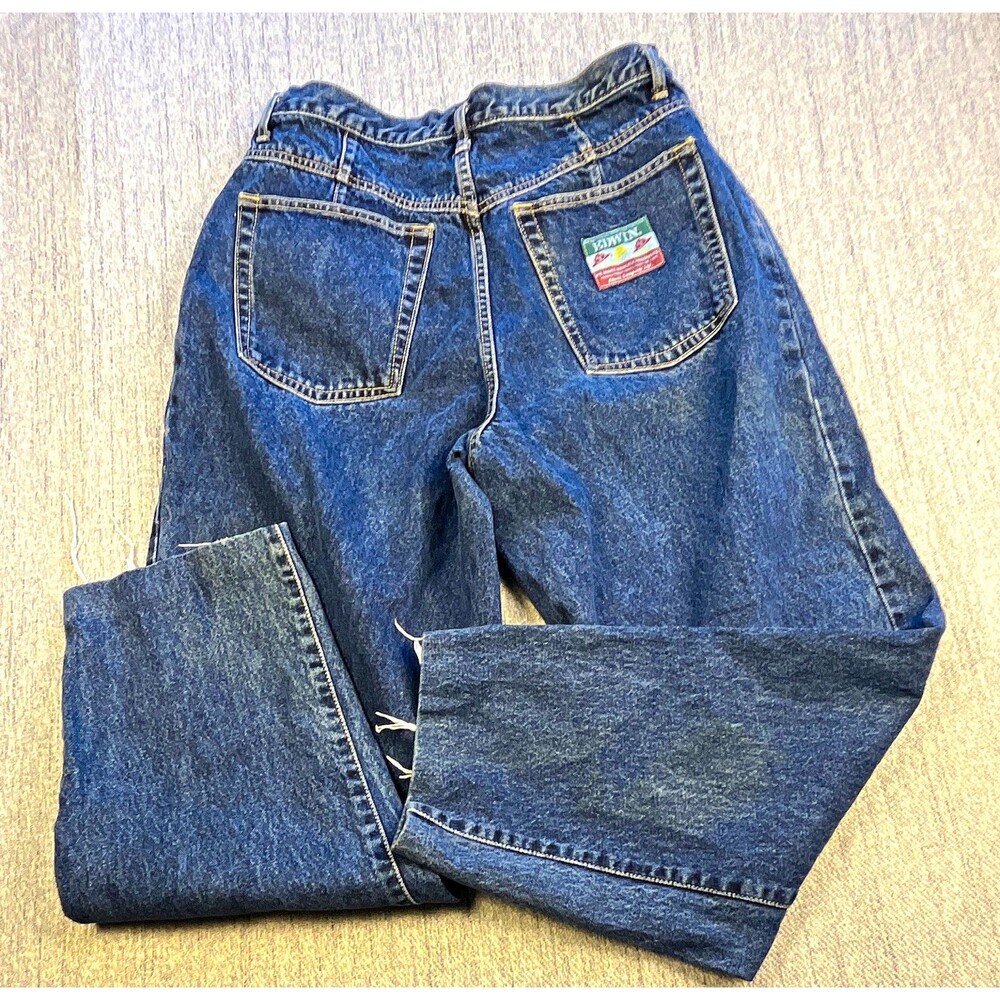 Vtg Edwin French Baggy Jeans 29x28 Pleated Wide Leg Distressed Made in Japan Y2K